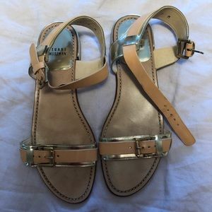 Metallic Stuart Weitzman Sandals